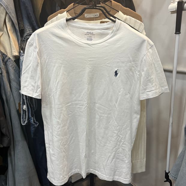 폴로 랄프로렌 흰색 반팔티 티셔츠 반팔 티셔츠