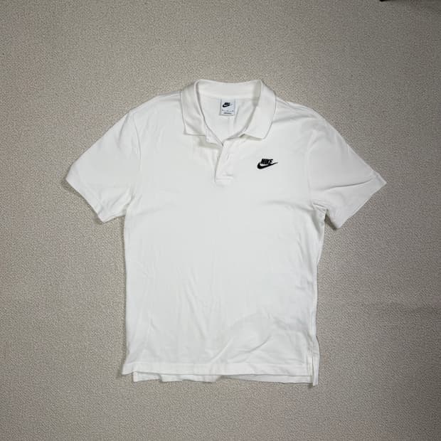나이키 m nsw 폴로 화이트 반팔 카라티