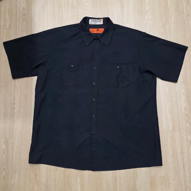 레드캡 USA 반팔 워크셔츠 오버핏 XXL 올블랙 