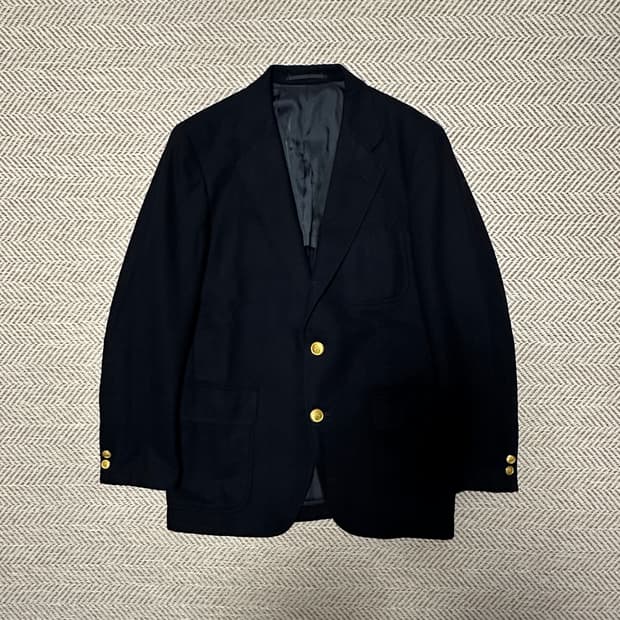 J. PRESS gold button blazer jacket navy