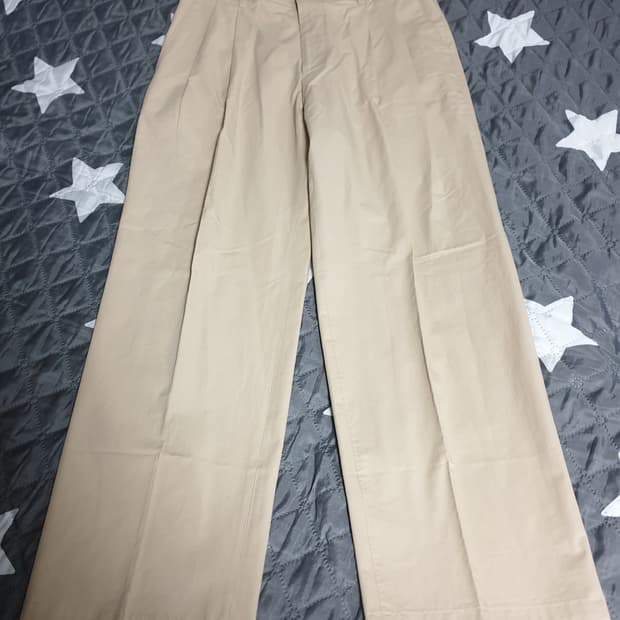 MIDDLE 투턱 와이드 팬츠 베이지 (M)