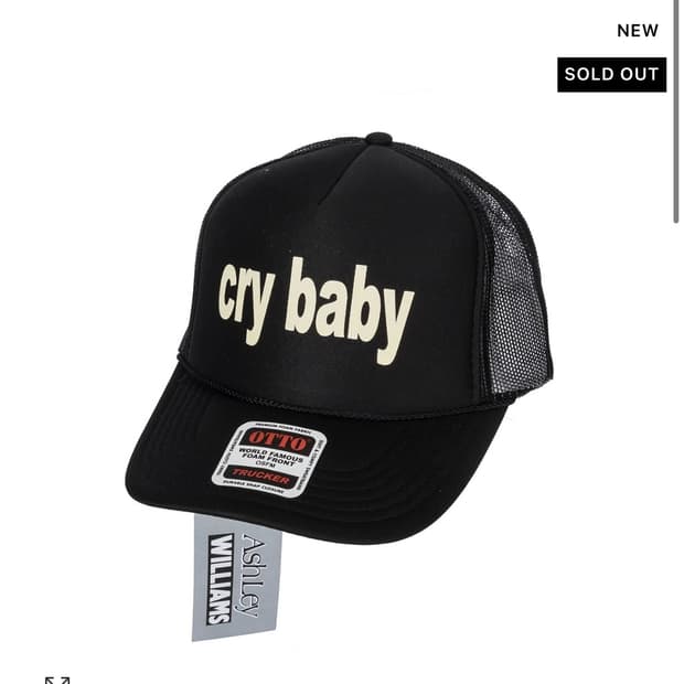 애슐리 윌리엄스 25fw cry baby 트러커캡