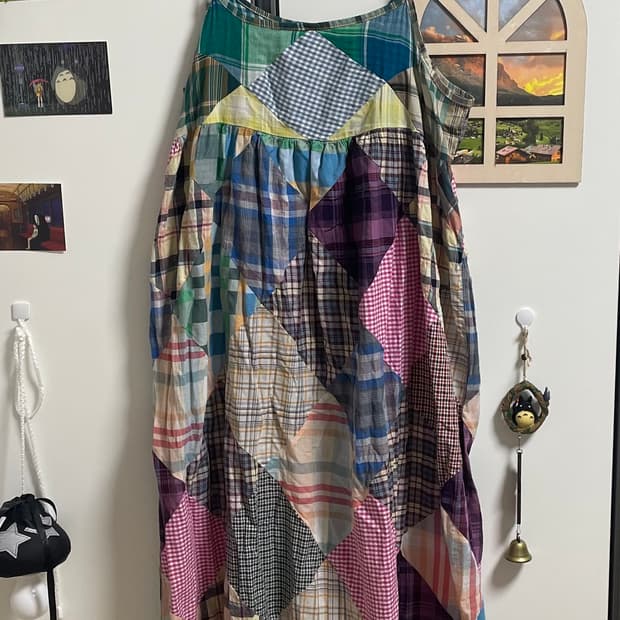 패치워크 롱원피스