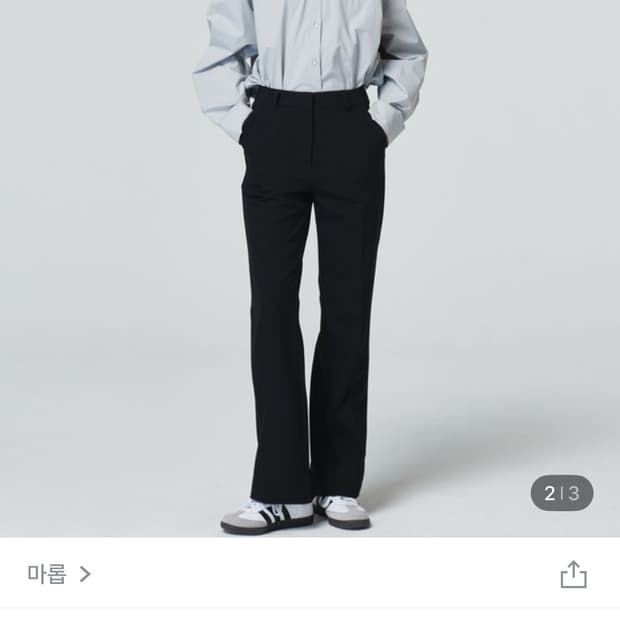 마롭 2112 세미 와이드 팬츠 (블랙) 30