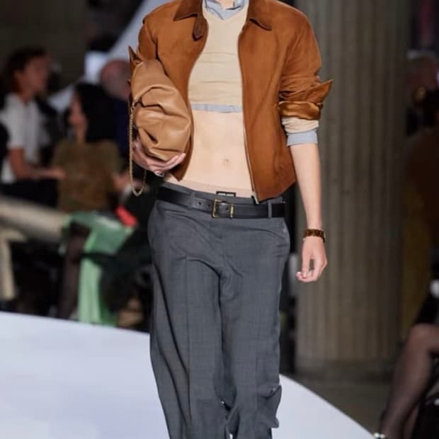 미우미우 체크 슬랙스 36