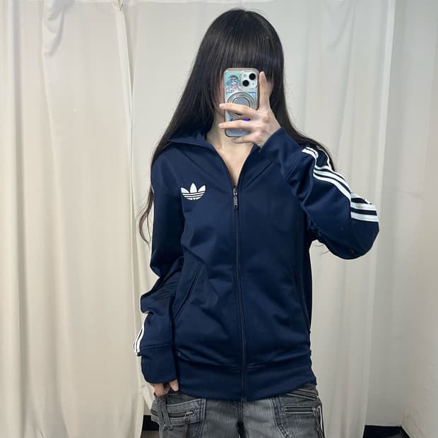 Adidas navy Firebird jersey