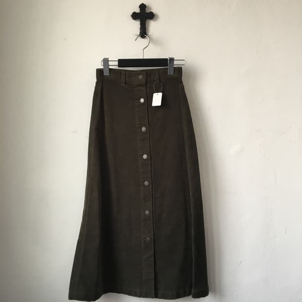 Button up corduroy skirt