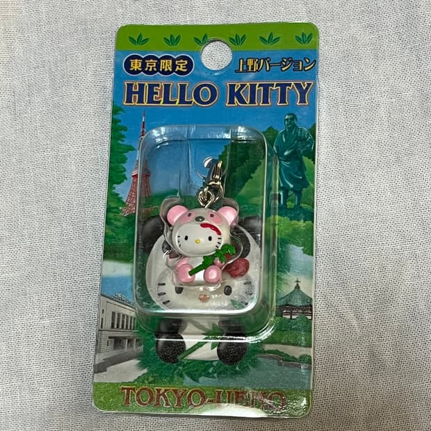산리오 키티 고전 스트랩 우에노 핑크 팬더 판다 박스형 헬로키티