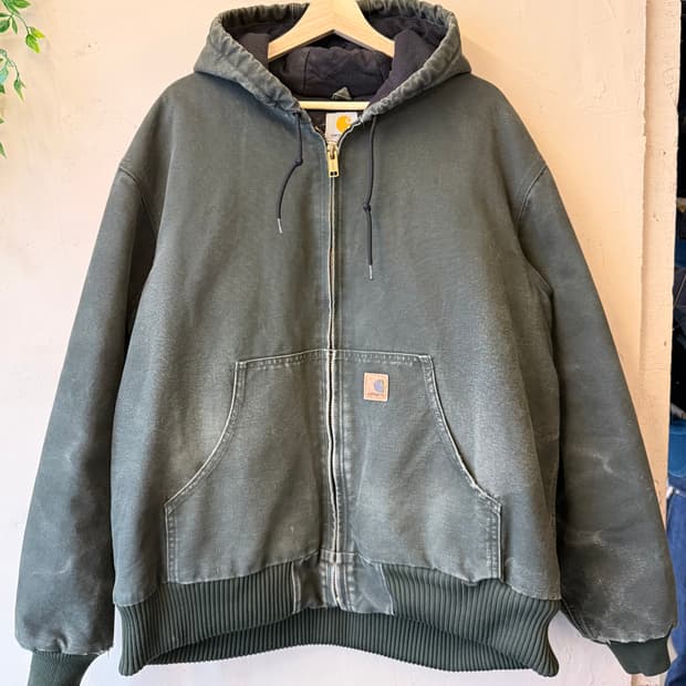 칼하트 액티브 자켓 J130 MOS 모스 그린 후드 XL