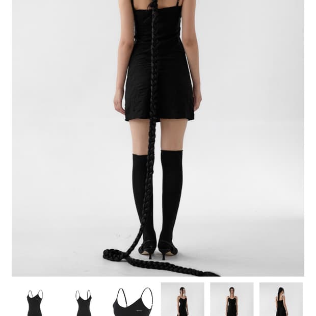 [새것] Wsc archive Rose dress 001 원피스 블랙