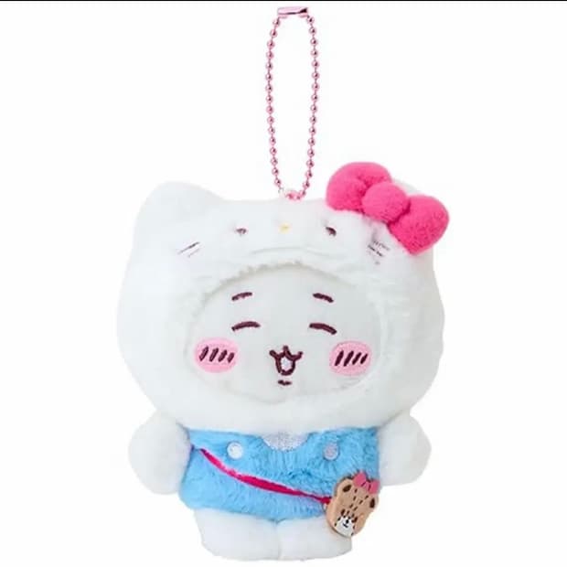 [새상품] 산리오 헬로키티 먼작귀 치이카와 마스코트 인형 키링 미개봉