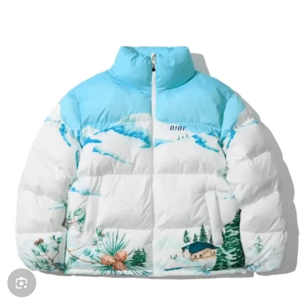 오아이오아이 그래픽 패딩