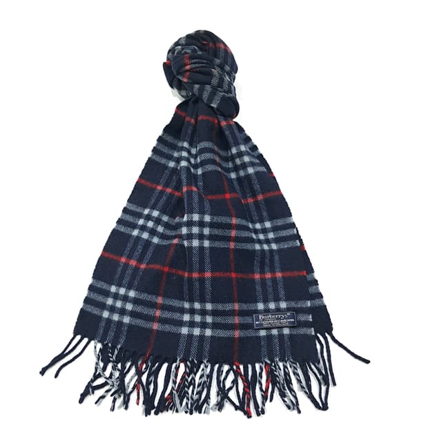 MX460 버버리 네이비 노바체크 머플러 목도리
