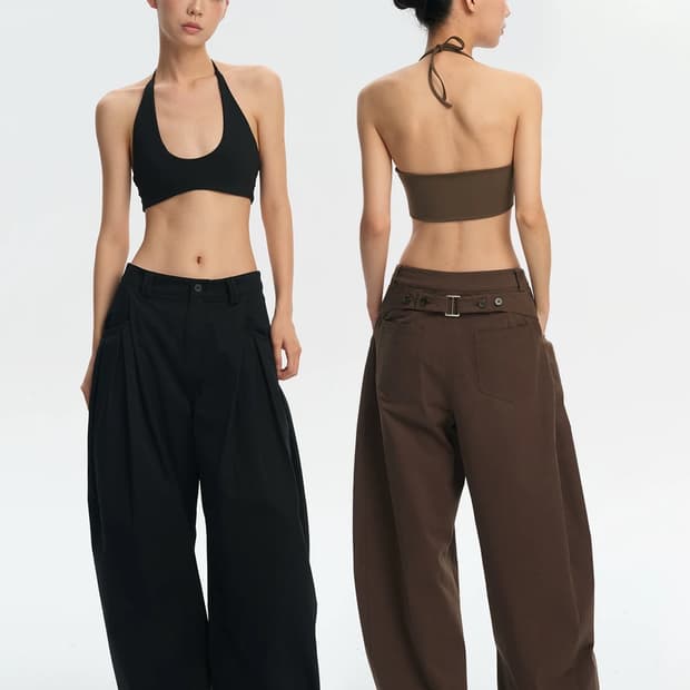 Linyliberty 핀턱 벌룬 와이드팬츠