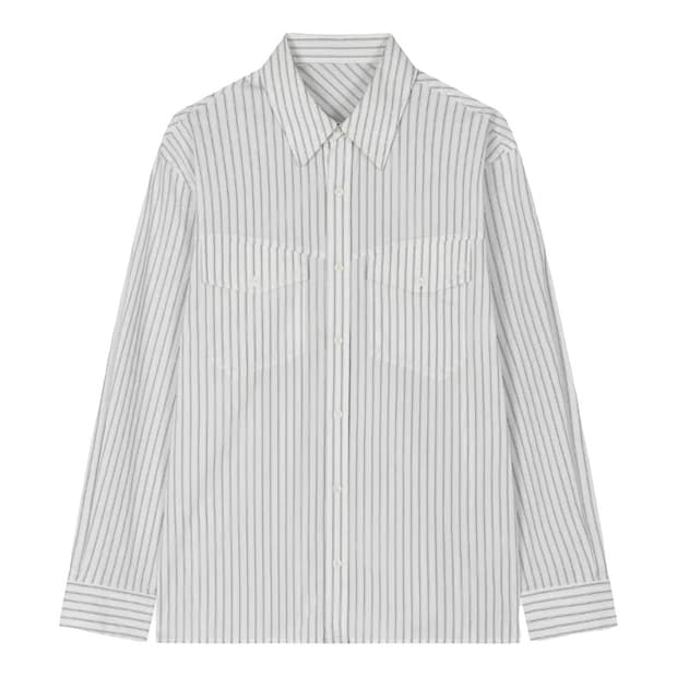 웨이비니스 호리즌 호라이즌 스트라이프 셔츠 블랙 1