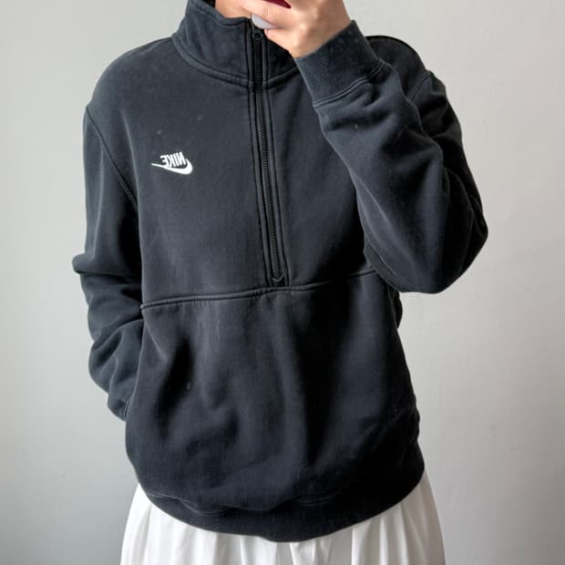 [XL] 나이키 블랙 하프집업