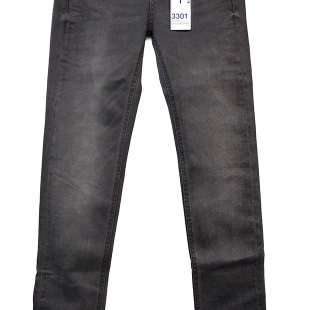 G-Star 3301 블랙 데님 바지(26)