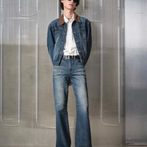 엘무드 / 잔느 플레어 데님 블루 / 48