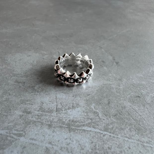 크롬하츠 더블 피라미드 밴드링 us5.5