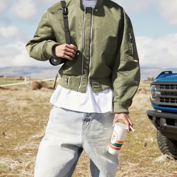 Stu 더블웨이 쇼트 봄버자켓 L