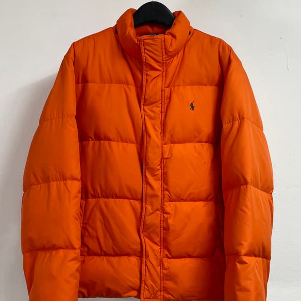 폴로 랄프로렌 보이즈 오렌지 다운 패딩 (on.77)