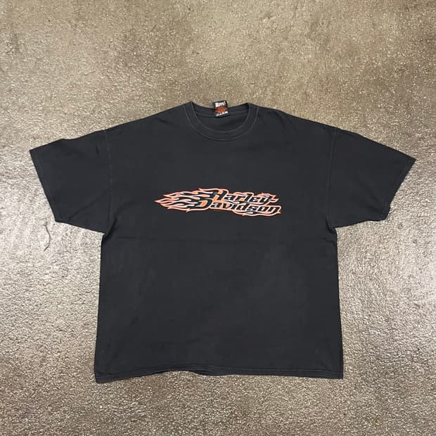 00s 할리데이비슨 플레임 티셔츠 (105)