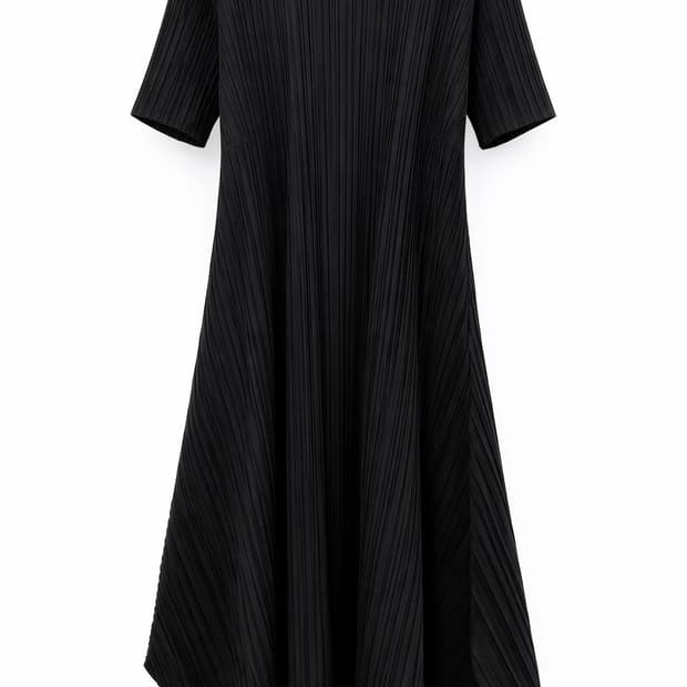 플리츠플리즈 블랙 플리츠 원피스 004 사이즈