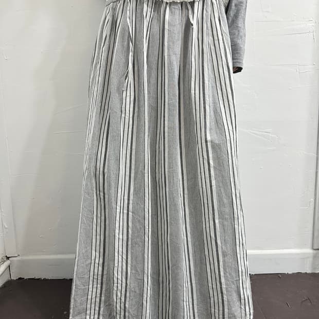 stripe long skirt
