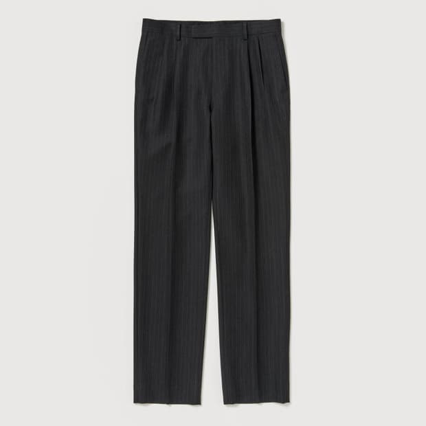 오라리 25fw 블루페이스 울 투턱 슬랙스