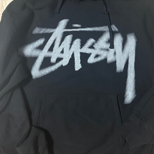 Stussy dizzy stock hoodie black