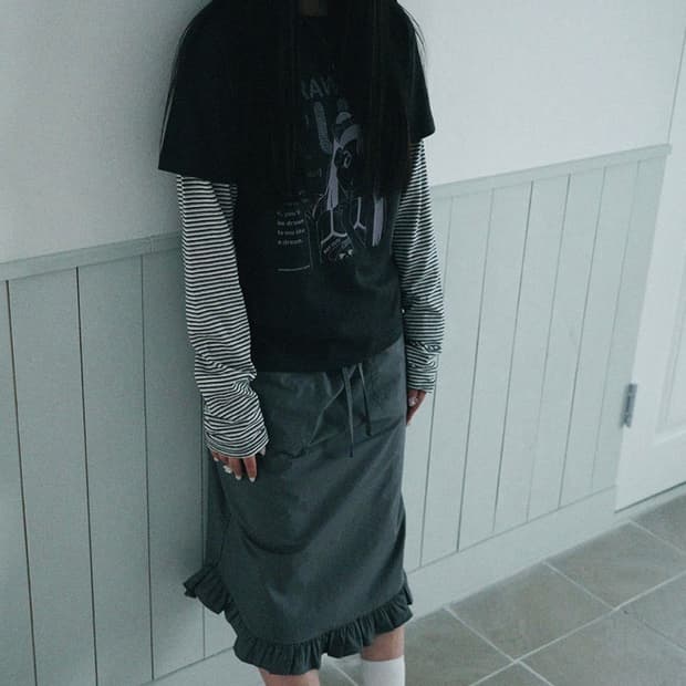Flanders Apron Skirt [Grey]