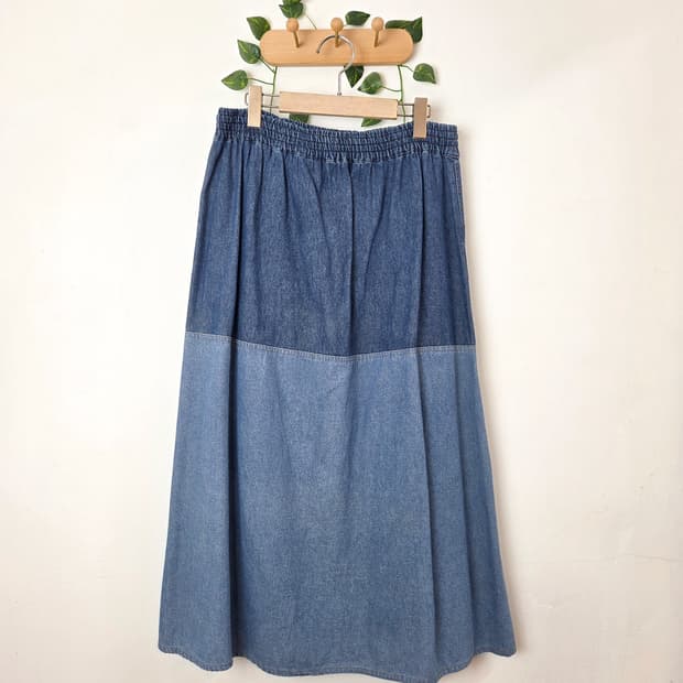 데님 롱스커트