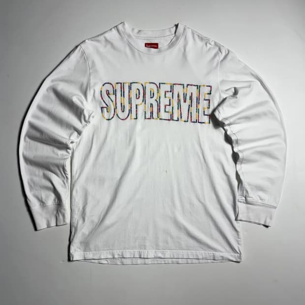 슈프림 인터내셔널 화이트 코튼 롱 슬리브 R2370