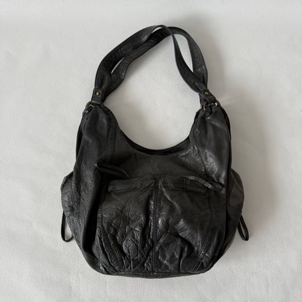 Pre owned 레더 호보 숄더백