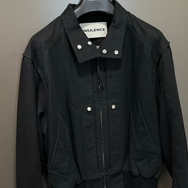 인사일런스 워시드 아스트로 자켓 BLACK