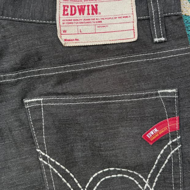 EDWIN 린넨 혼방 데님 팬츠 (W33)