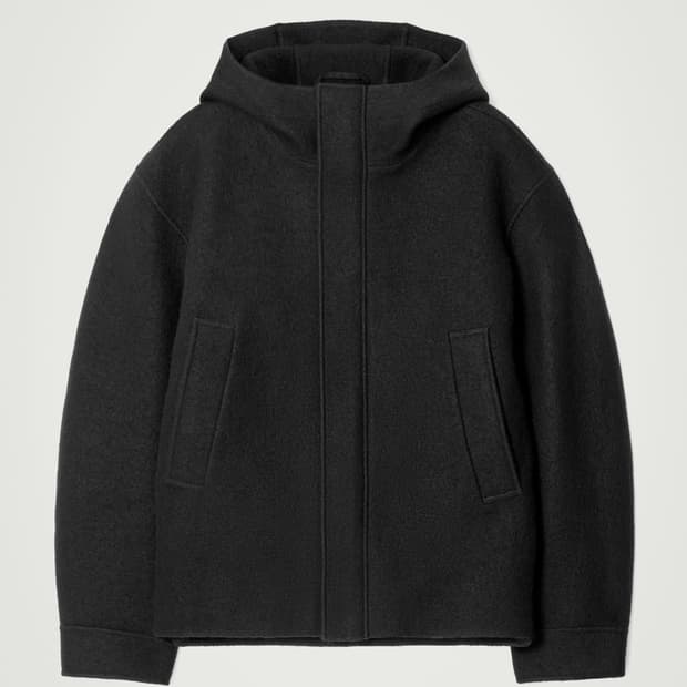 COS 울 보일드 후드 파카자켓