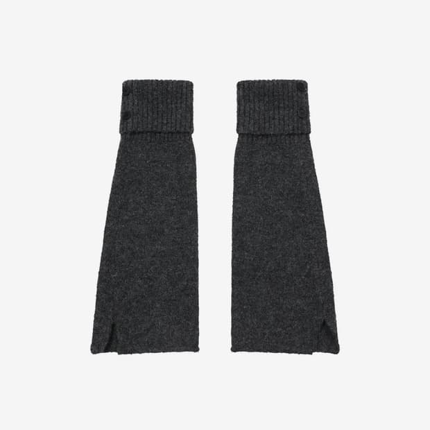 미세키서울 버튼 니트 레그워머 차콜