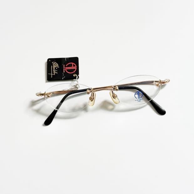 ALAIN DELON 무테 와이드 라운드 빈티지 안경