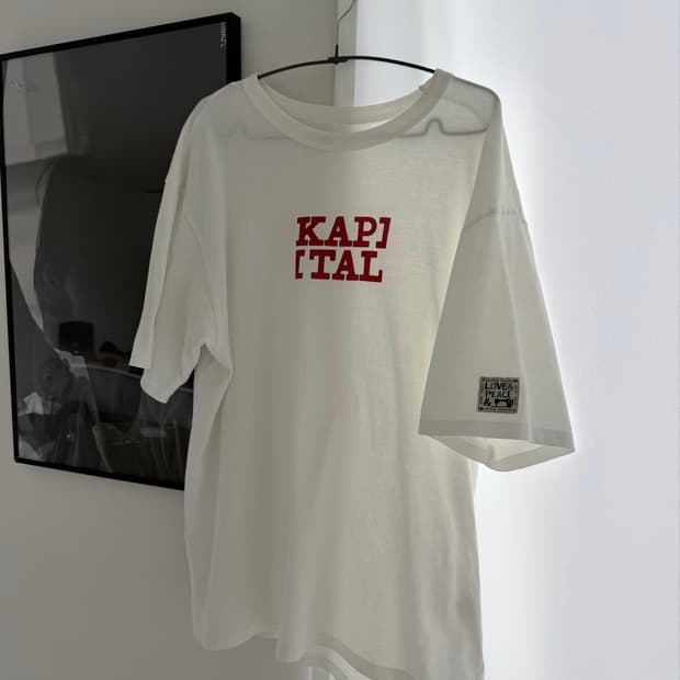 [Kapital] 루키 크루넥 티셔츠 레드 L Size
