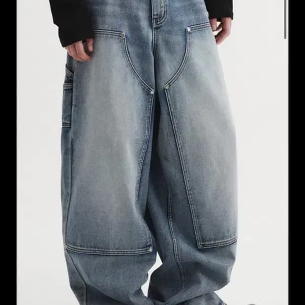 (새상품) 디앤써 dnsr 브러쉬 카펜터 데님 팬츠 블루 m팔아요