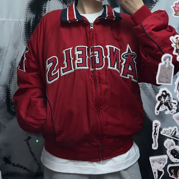 마제스틱 에인절스 야구점퍼 자켓 기모