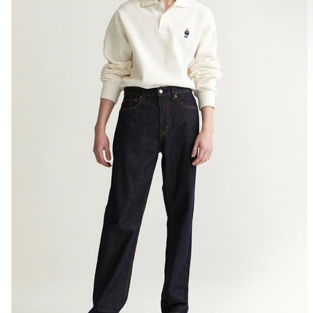 새상품) 후아유 레귤러 원워시드 데님 청바지 32