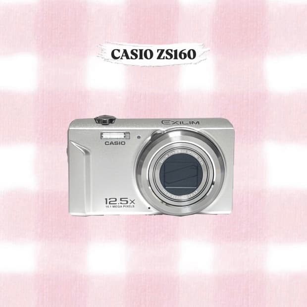 카시오 엑슬림 ZS160 실버 빈티지디카