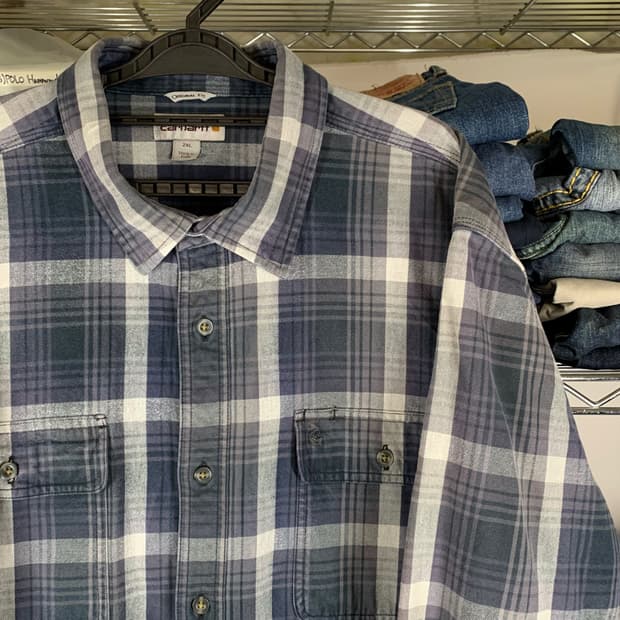 [2XL] 칼하트 오리지널핏 헤비코튼 타탄체크 워크셔츠