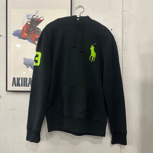 L)폴로 빅포니 형광 후드티