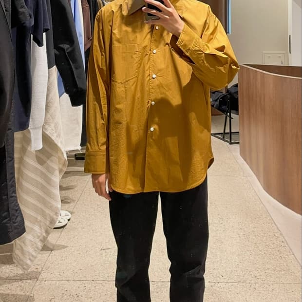 RECTO 렉토 오버사이즈 코튼 셔츠 카멜 S