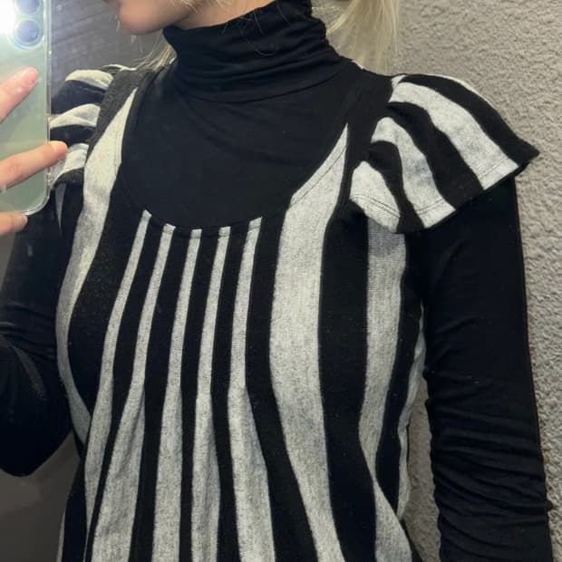 빈티지 스트라이프 레이어드 탑