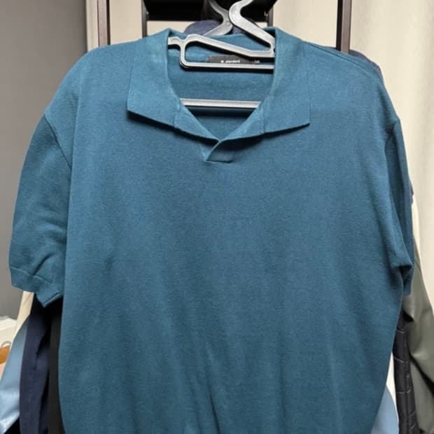 반팔 칼라니트 청록색 M