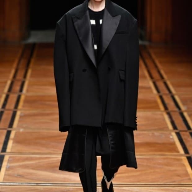 션슈엔 18FW 슈퍼 오버사이즈 더블 레이어드 블레이져 46사이즈